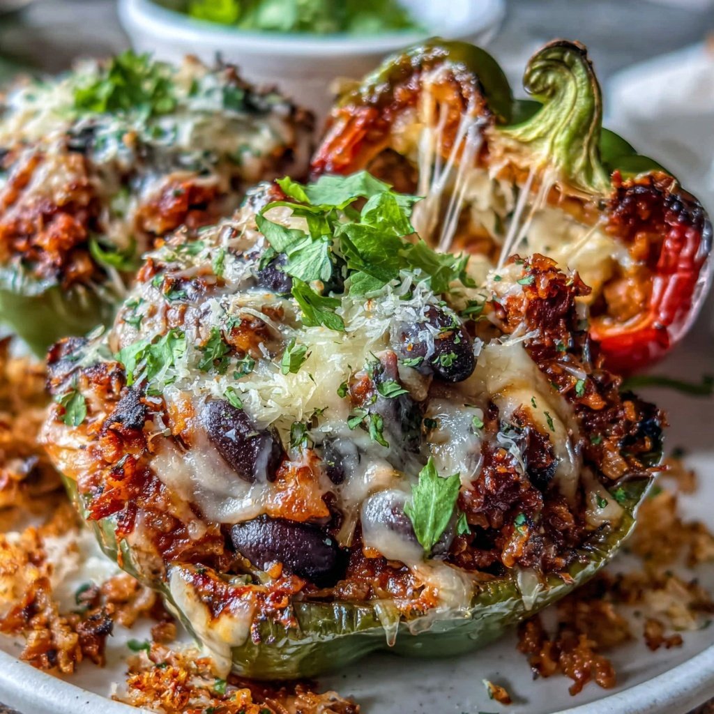 Ground Turkey Taco Stuffed Peppers