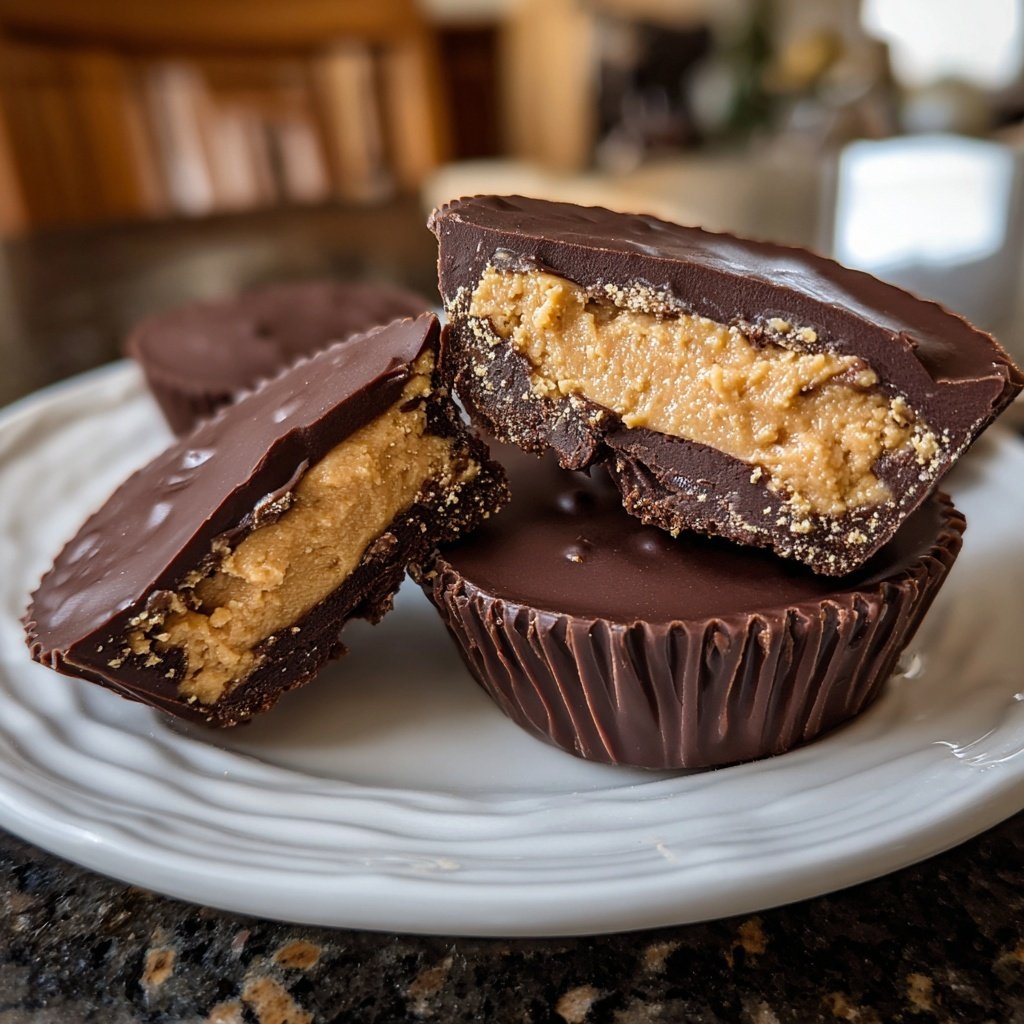 Homemade Reese’s Cups with Chocolate Shell