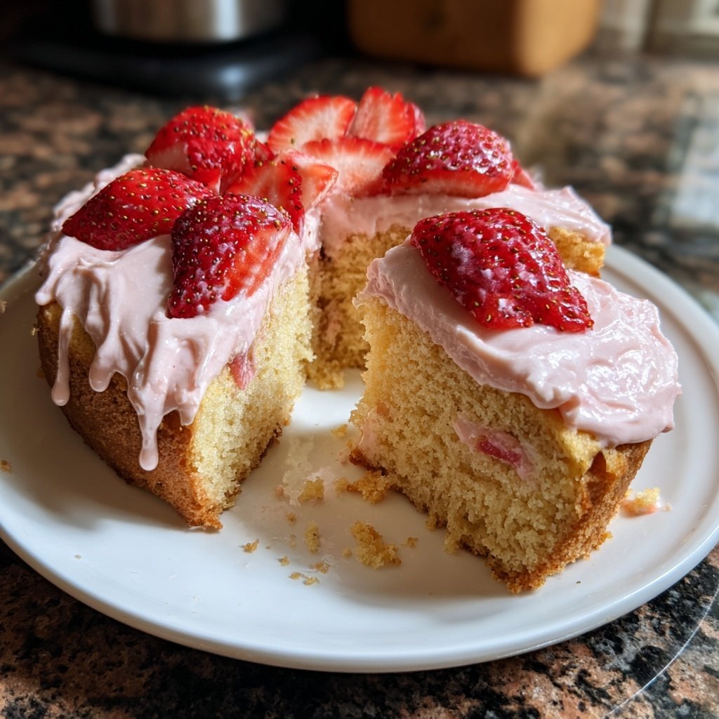 Mini Heart Cake with Strawberry Buttercream