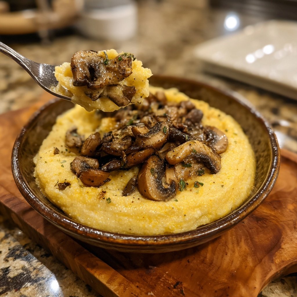 Creamy Polenta with Mushrooms
