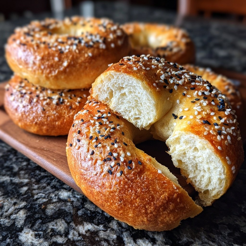 Oven Baked Yogurt Bagels