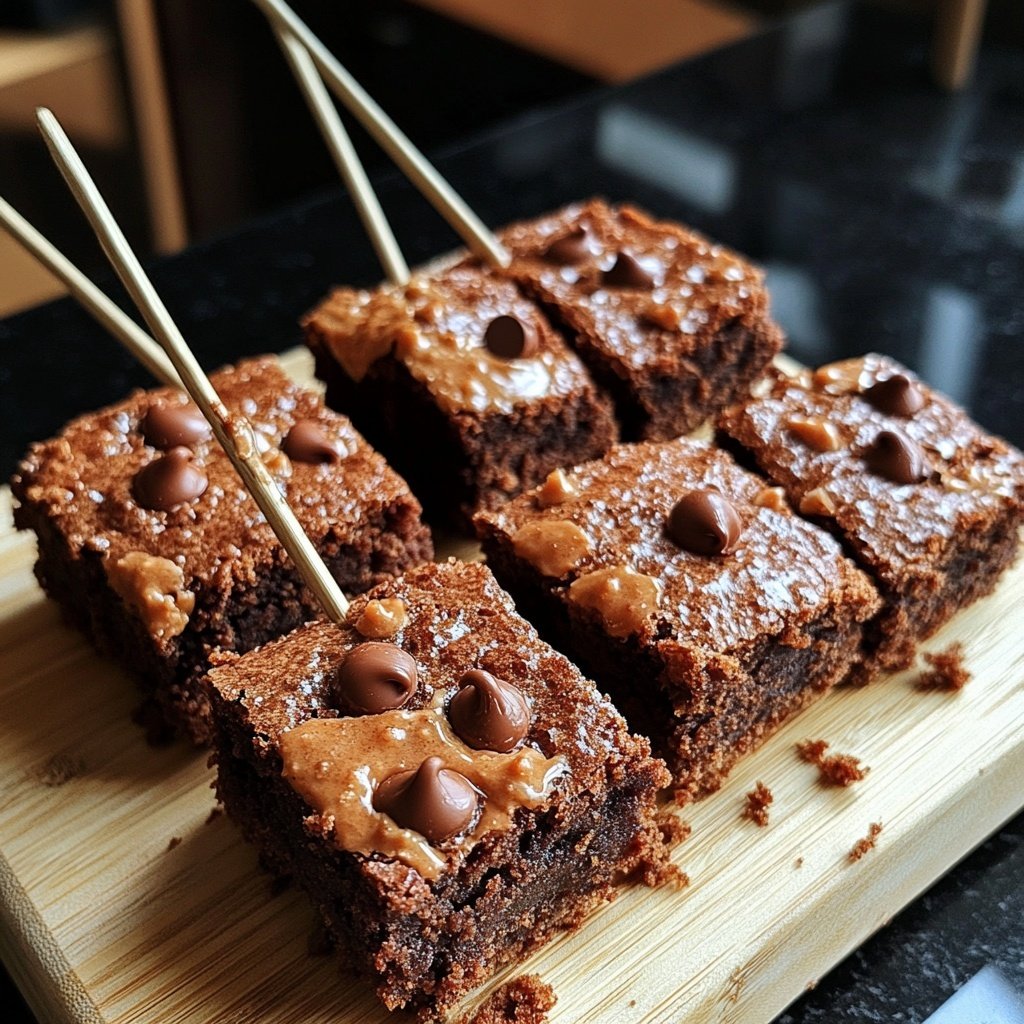 Super Bowl Dessert Brownie Skewers