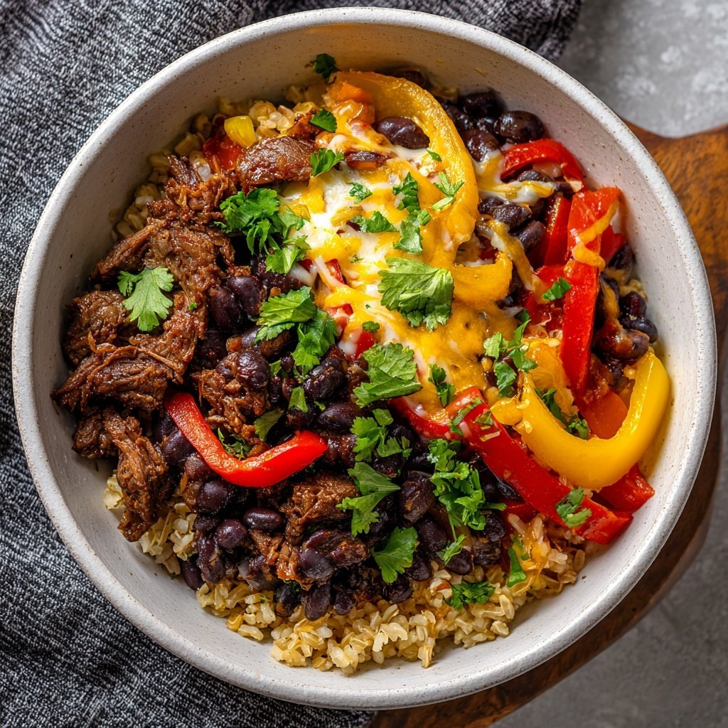 High Protein Beef Burrito Bowl