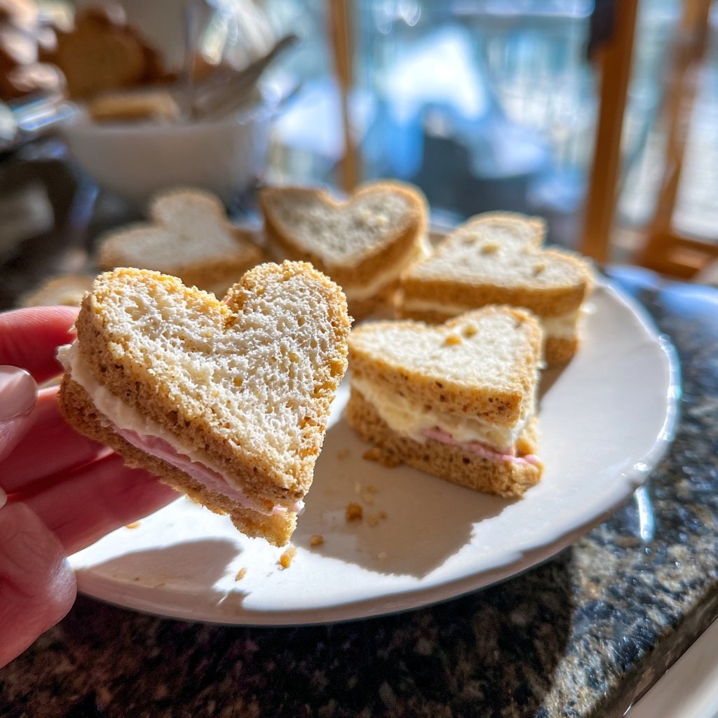 Heart-Shaped Tea Sandwiches