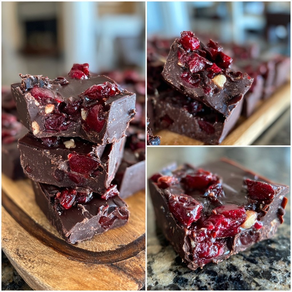 Chocolate Cherry Fudge Squares