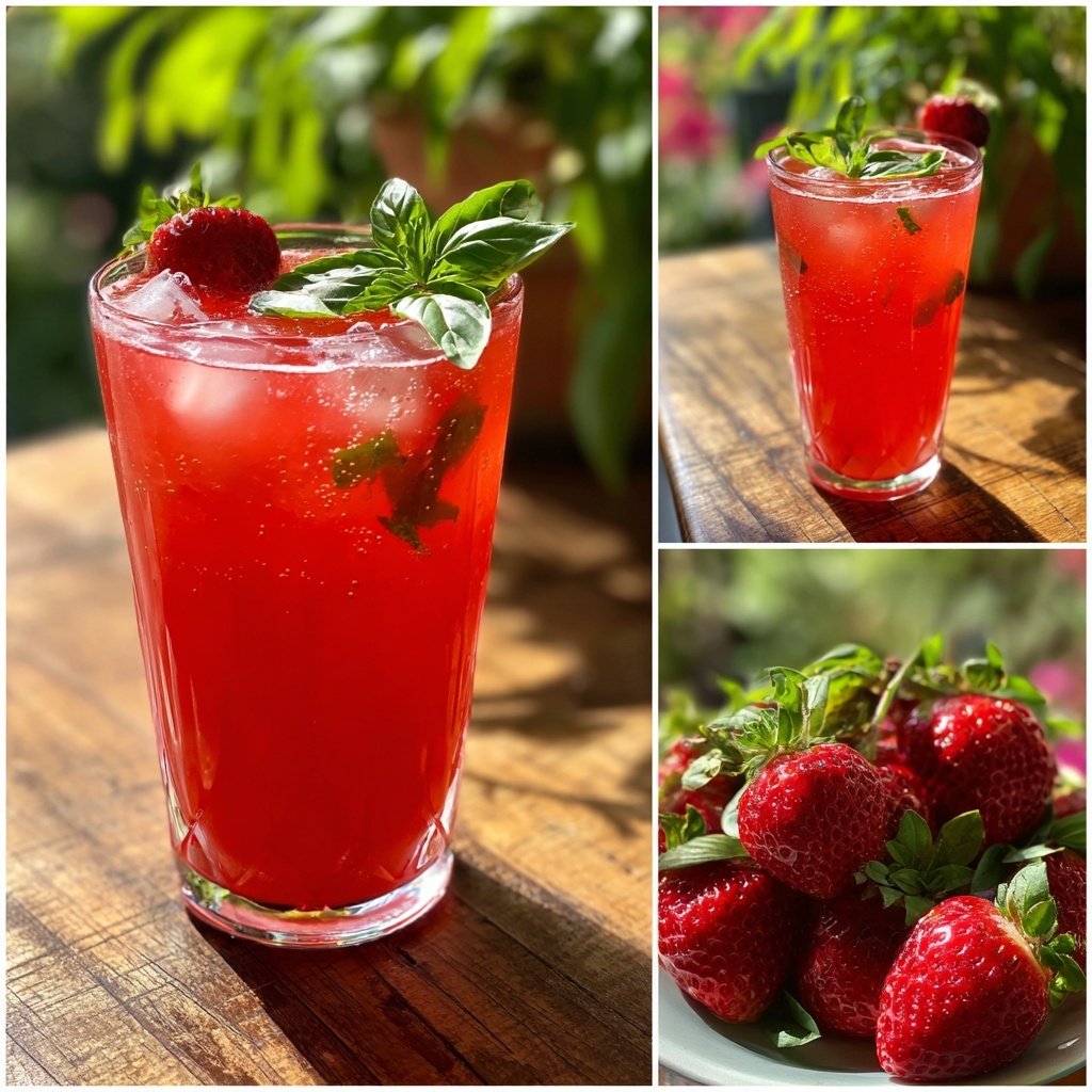 Strawberry Basil Spring Lemonade