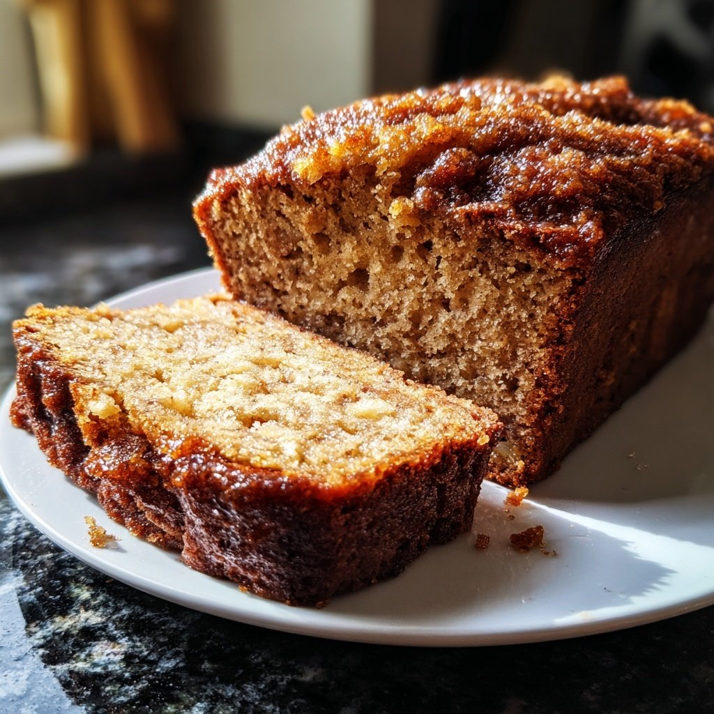 Banana Bread with Cinnamon Sugar Topping Recipe