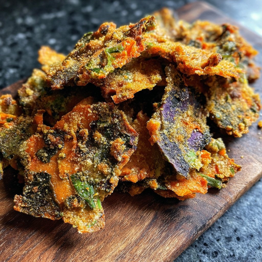 Super Bowl Crispy Veggie Flatbread Chips