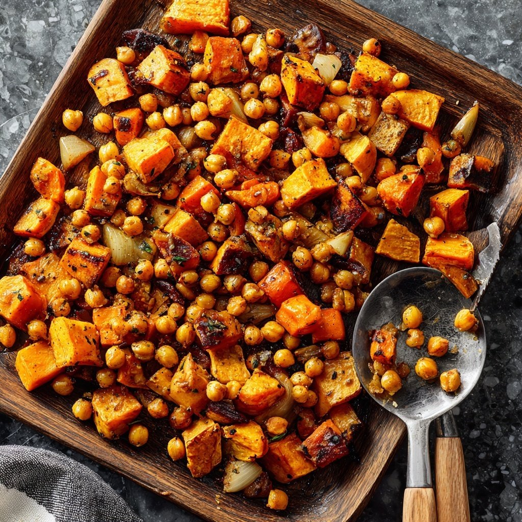 Roasted Sweet Potato Chickpea Tray