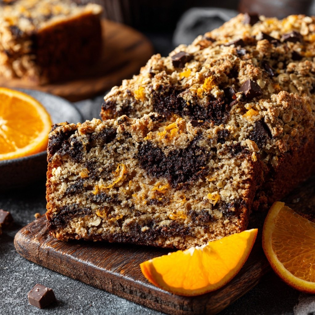 Chocolate Orange Oat Snack Loaf