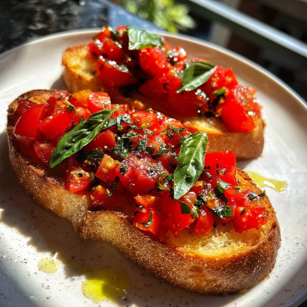 Bruschetta with Tomatoes and Basil