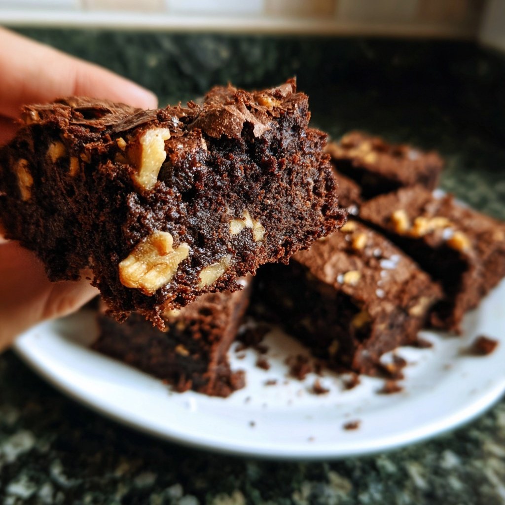 Cottage Cheese Brownies with Walnuts