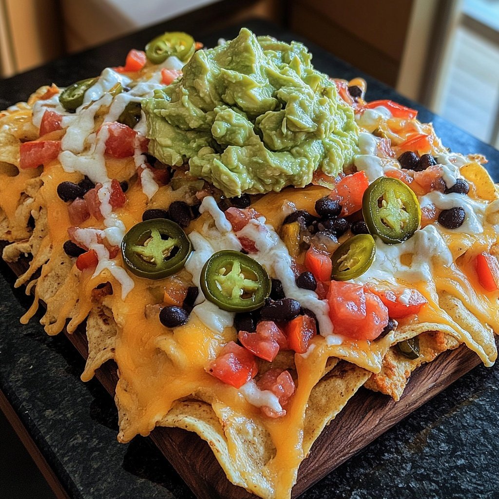 Super Bowl Appetizer Baked Veggie Nachos