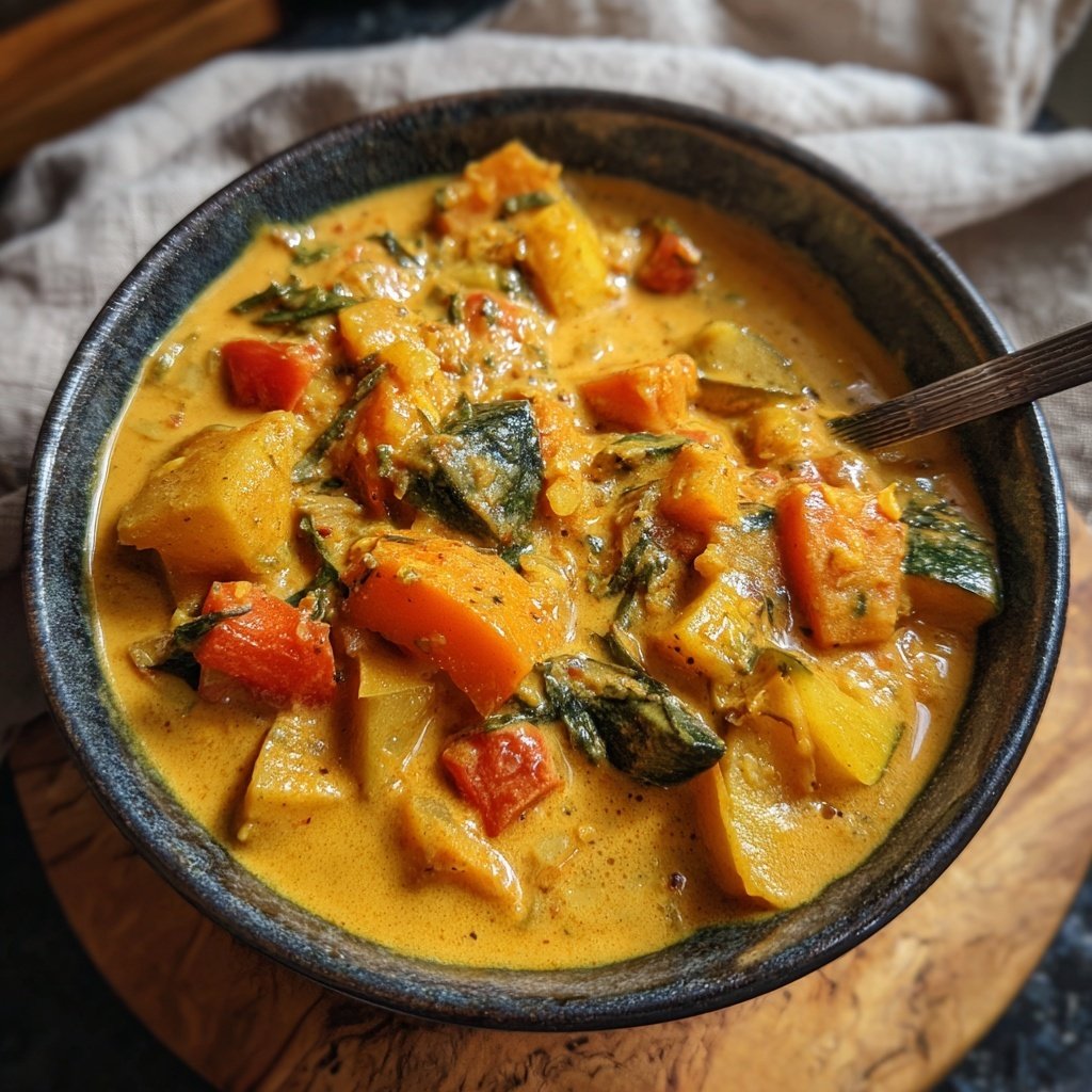 Healthy Crockpot Vegetable Coconut Curry