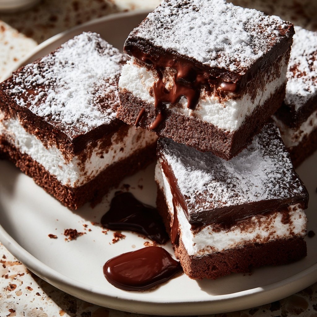 Valentines Treats Chocolate Marshmallow Squares
