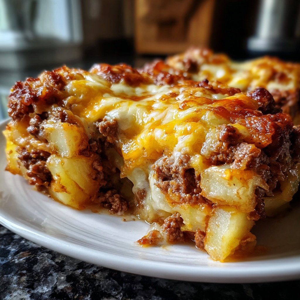 Baked Ground Beef And Potato Casserole